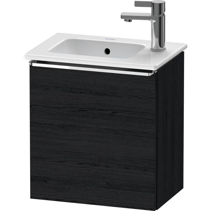 Duravit D-Neo servantskap, 41×27,4 cm, høyre, sort eik/krom | DE4259R10160000