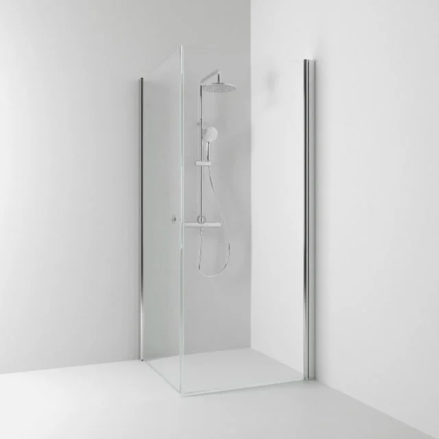 Svedbergs Skoga dusjhjørne rett, 70×70 cm, klart glass, alu blank profil | 63507477