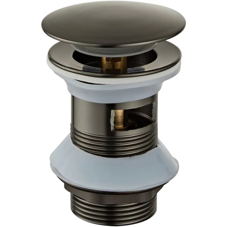Zen Sanitary bunnventil, push-open, sort krom | 80202017 Zen Sanitary bunnventil, push-open, sort krom | 80202017