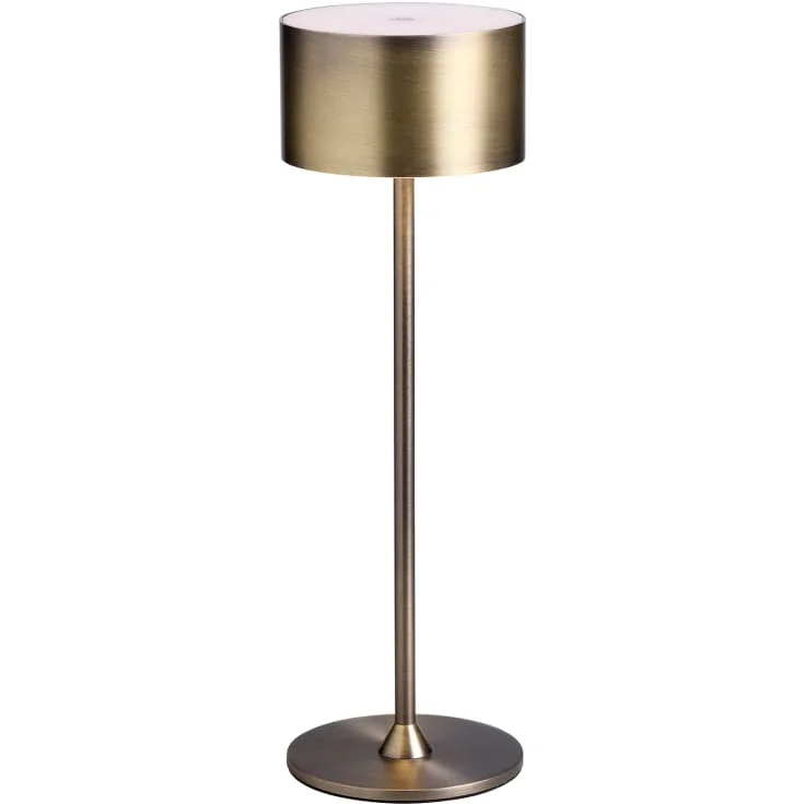 Nielsen Light Bistro oppladbar bordlampe, antikk messing | 254084