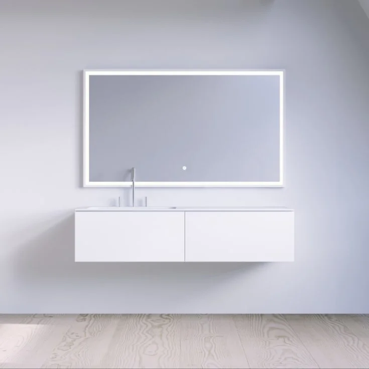 Copenhagen Bath SQ2 120 møbelpakke, venstre, 120x45x28.8 cm, hvit matt | 30010237