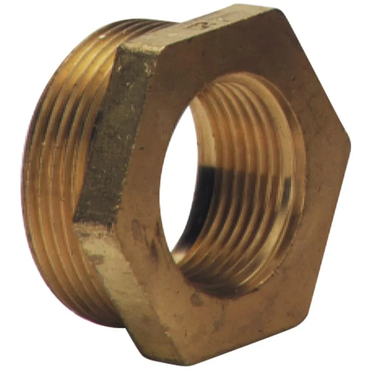 Messing overgangsnippel, 1 1/2" x 1 1/4" | 1986231