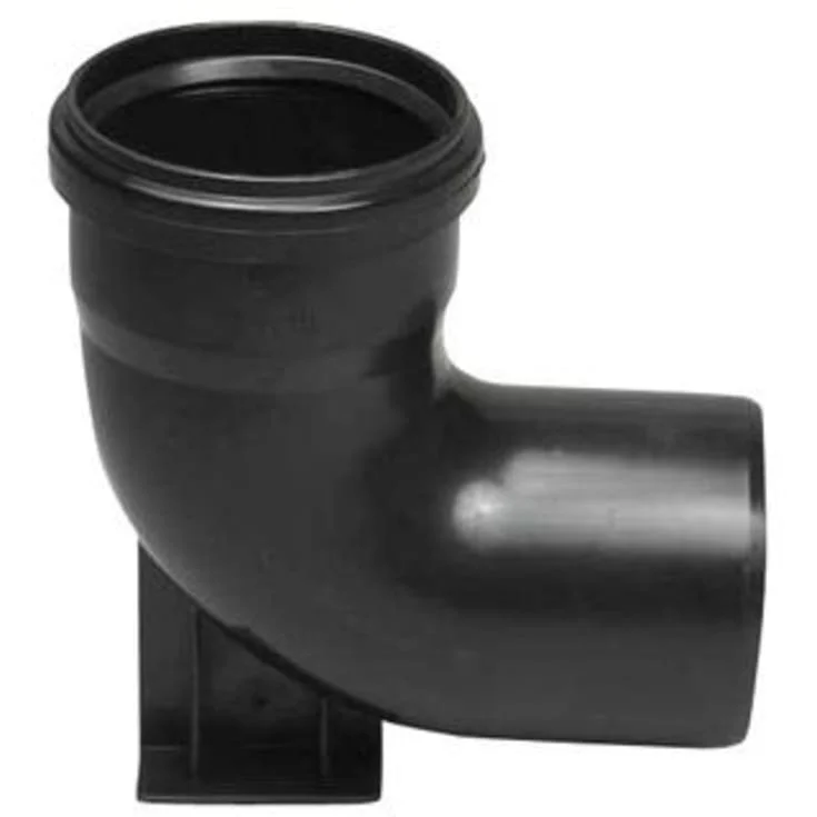 Purus Maxiflex PP-fotbend, Ø110 mm, 88°, kort modell, sort | 192855-110