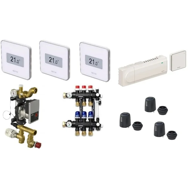 Uponor Smatrix Wave gulvvarmestyring, trådløs, 2 kretser | 1093024+2 Uponor Smatrix Wave gulvvarmestyring, trådløs, 2 kretser | 1093024+2