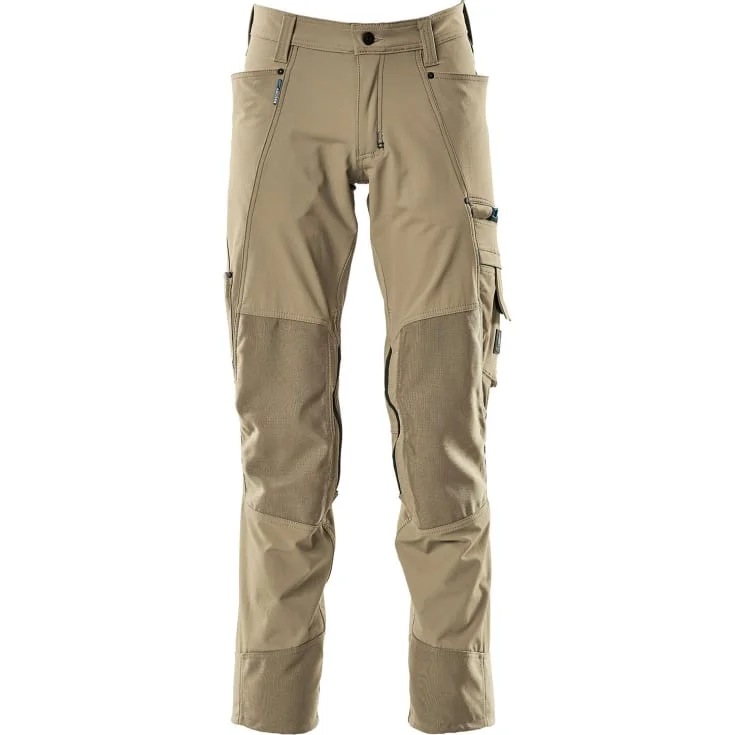Mascot Advanced arbeidsbukser med stretch, khaki, str. 76C44 | 17179-311-55_76C44
