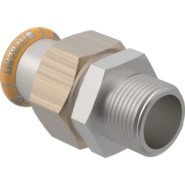 Geberit Mapress Therm union, muffe/nippel, 22 mm x 1" | 1387430 Geberit Mapress Therm union, muffe/nippel, 22 mm x 1" | 1387430