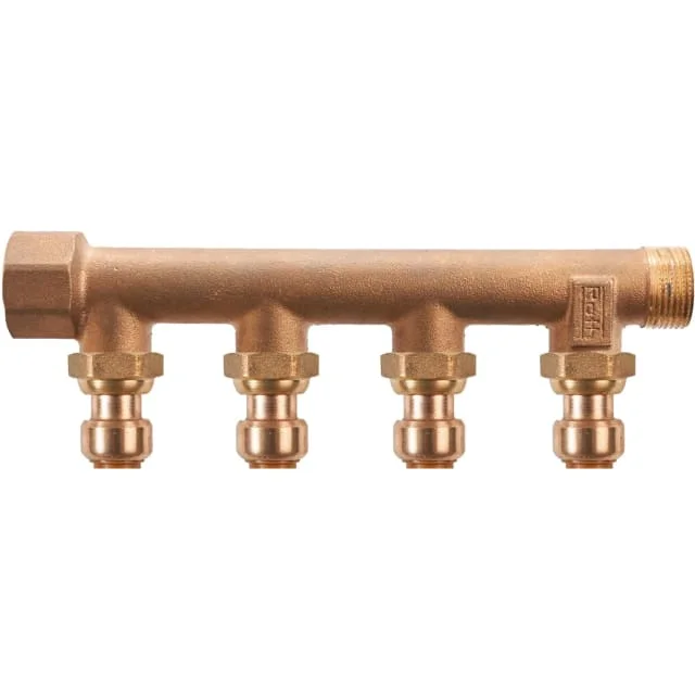 Roth samlestokk, 15 mm x 3/4", 4 avgreninger, rødgods | 17046217.404 Roth samlestokk, 15 mm x 3/4", 4 avgreninger, rødgods | 17046217.404